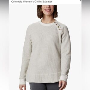 Columbia Women's Cream Waffle Knit Chillin Sweater Size XXL
